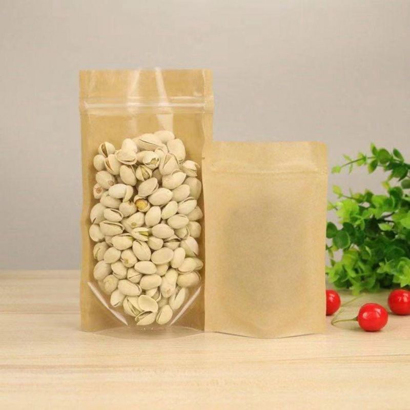 Clear/Kraft Paper Stand up Zipper Packaging Bag/Pouch