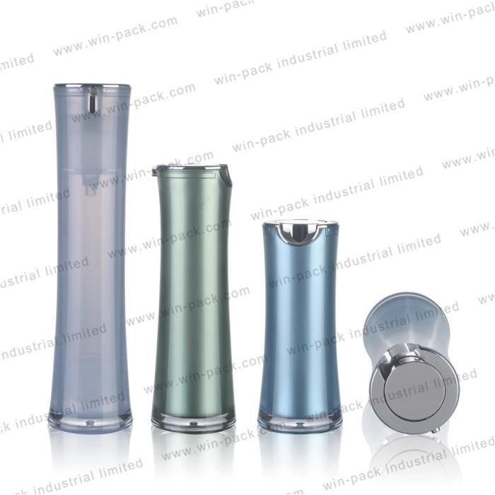 Hot Sell Cosmetic Lotion Airless Pump Bottle 30ml 50ml 100ml with Aluminum Bottom