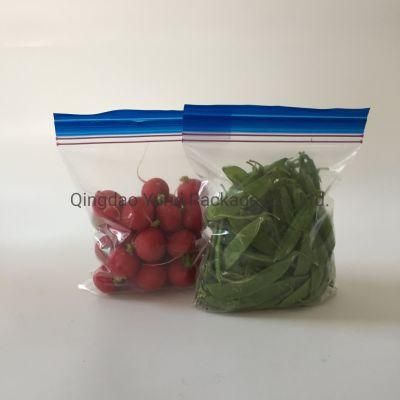 Quart Size Reusable PE Food Storage Freezer Leakproof Grip Seal Double Ziplock Bag