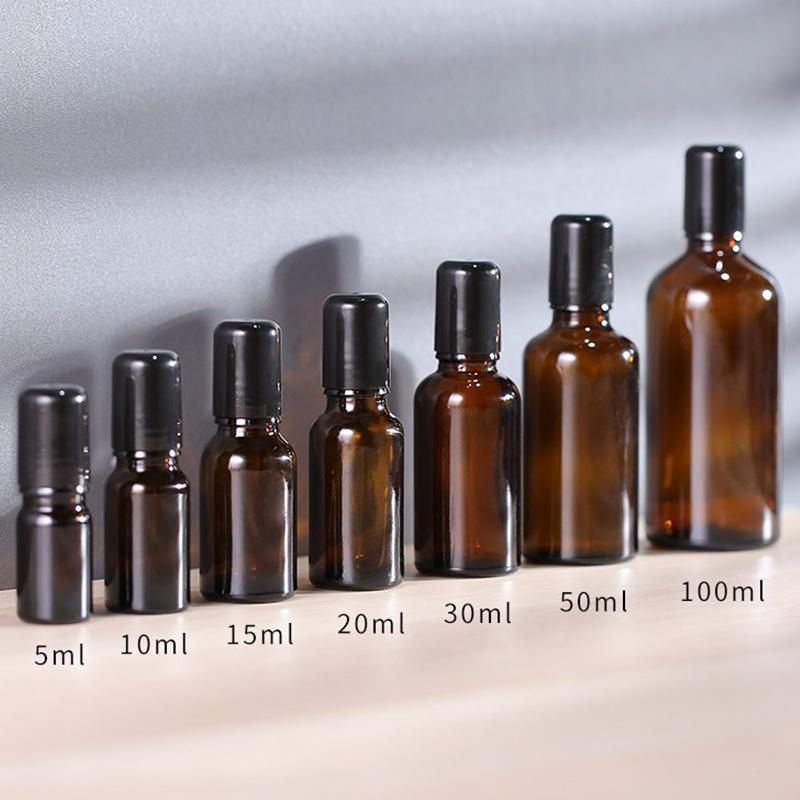 5ml-100ml Amber Glass Essential Oil Bottle with Dropper for Cosmetic