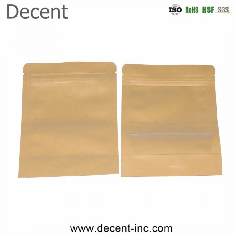 Decent Recycle Brown Kraft Paper Food Grade Doypack Spout Pouch Juice Packaging Spout Bag