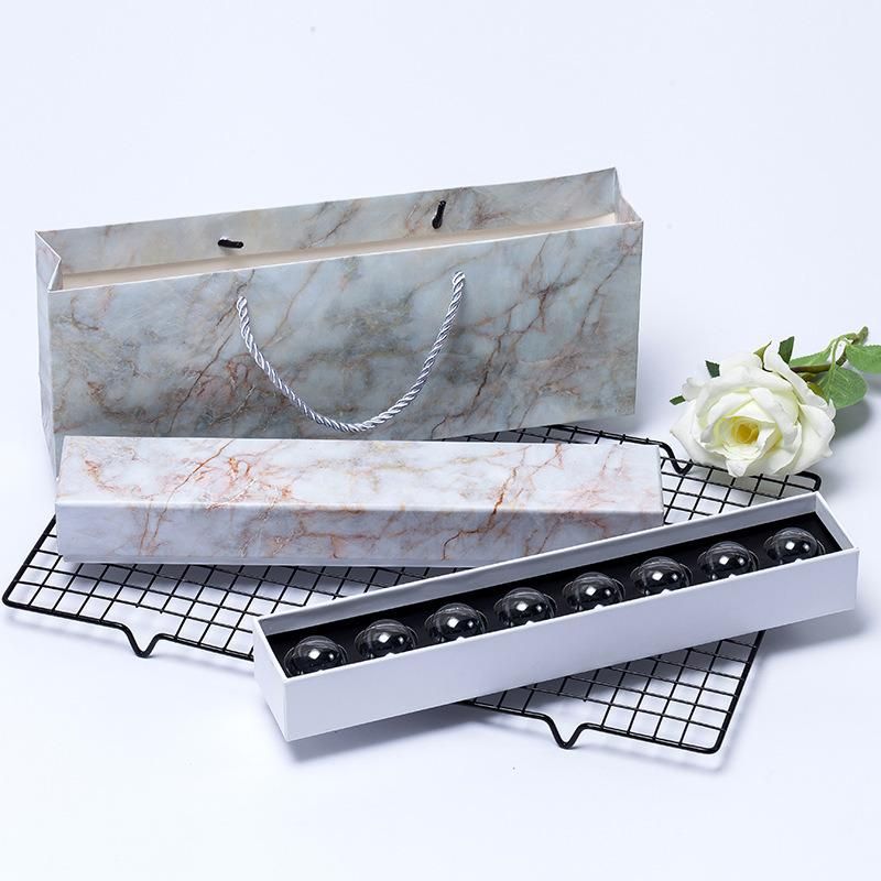 Clear Lid DIY Edible Chocolate Packaging Paper Gift Box with Divider