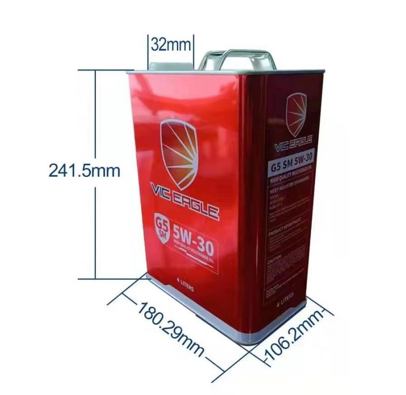 Manufacturing Squar Empty 4L Chemical Tin Can Lubricating Oil Can