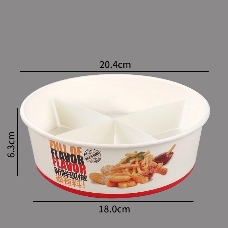 Customs Bakery Packaging Fast Lunch Food Paper Box Hot Food Storage Box Oil Proof Paper Packaging