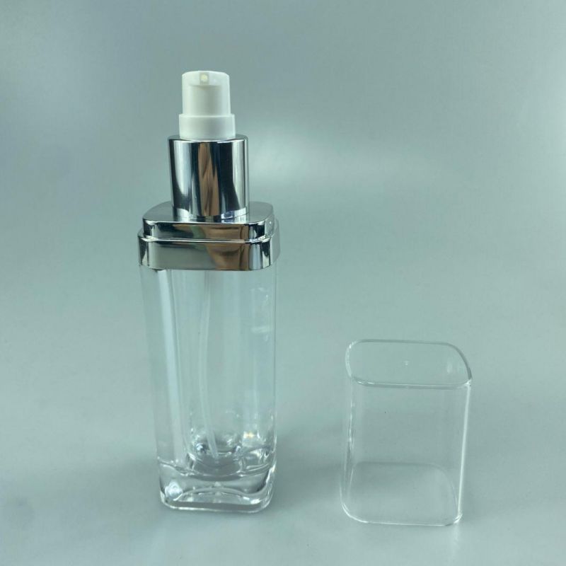 Rectangular Acrylic Emulsion Bottle Foundation Liquid Bottle Essence Milk Bottle 30-50ml