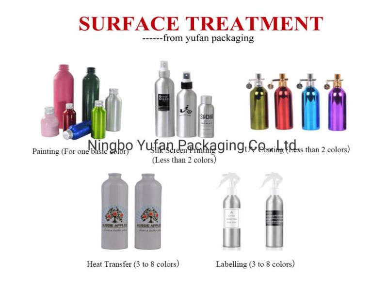 Cosmetic Silver Perfume Atomizer Aluminum Bottles with Pump Spray Lid
