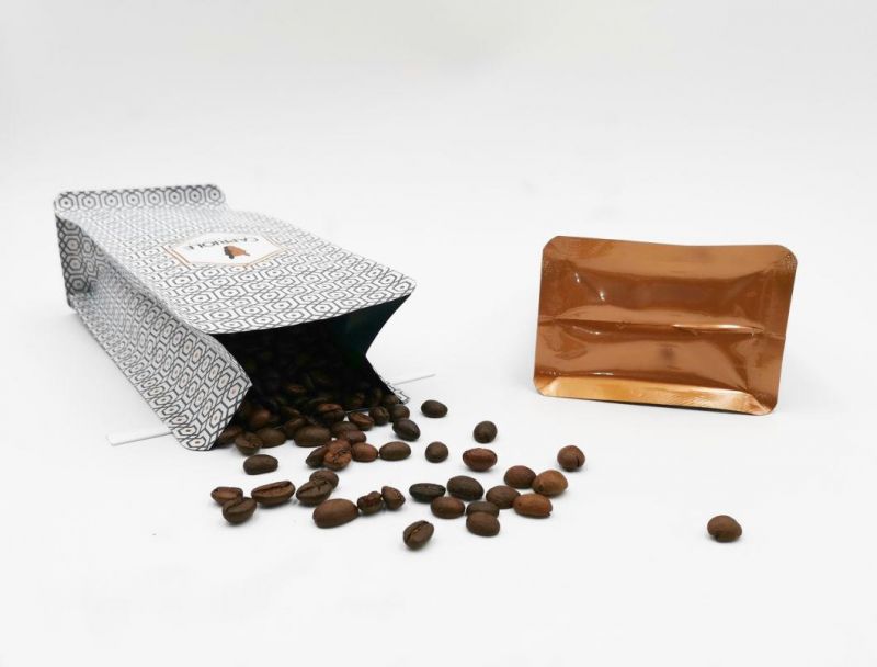 200g 500g 1 Kg Food Grade Frosted Flat Bottom Coffee Bean Zip Lock Plastic Aluminum Foil Bags