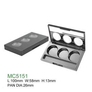 Customized Wholesale Cosmetic Case Plastic Round Empty Eyeshadow Palette with Mirror