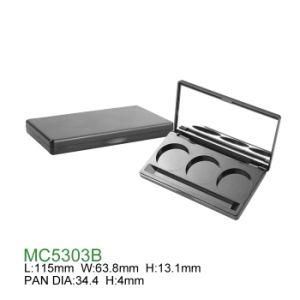 Customized Wholesale Round Empty Plastic Eyeshadow Palette Cosmetic Beauty Case with Mirror