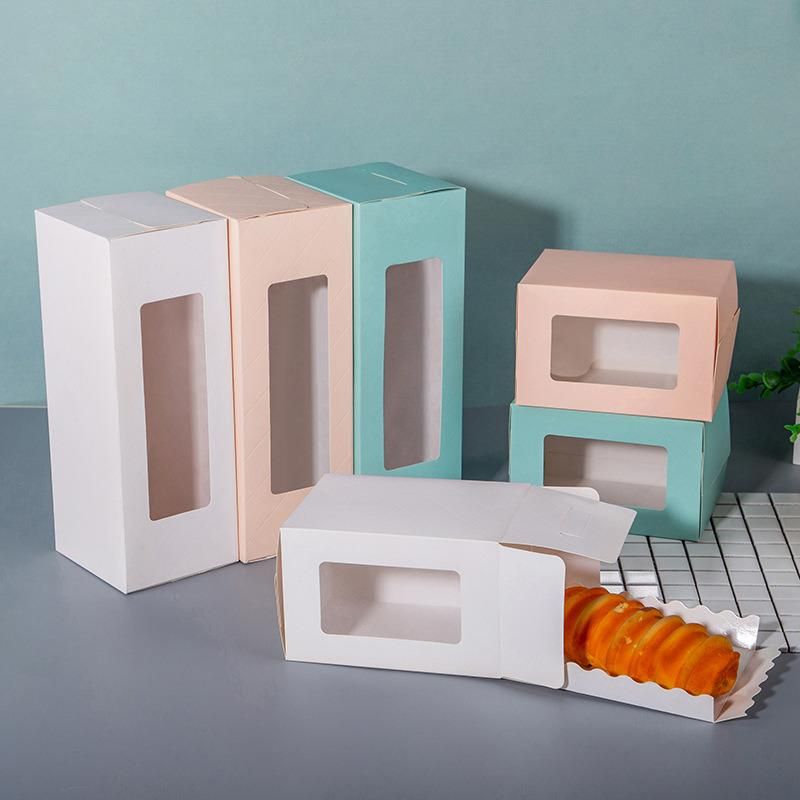 Wholesale High Quality Colorful Paper Cake Box, Custom Cake Packaging with Handle