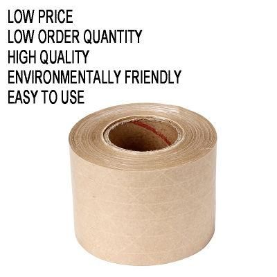 Eco Friendly Custom Printing with Logo Packing Brown Self Adhesive/Water Activated Gummed Reinforced Kraft Paper Tape