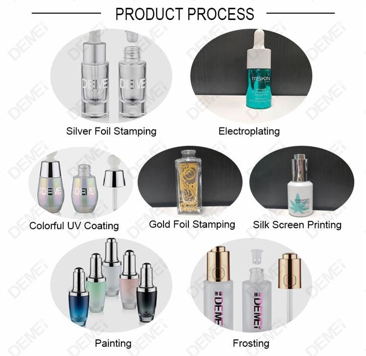 New Style Empty Face Cream Glass Jars Transparent or Red Color with Gold Cap for Skin Care