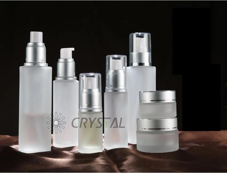 30ml 50ml Frosted Glass Cosmetic Packing Lotion Bottle