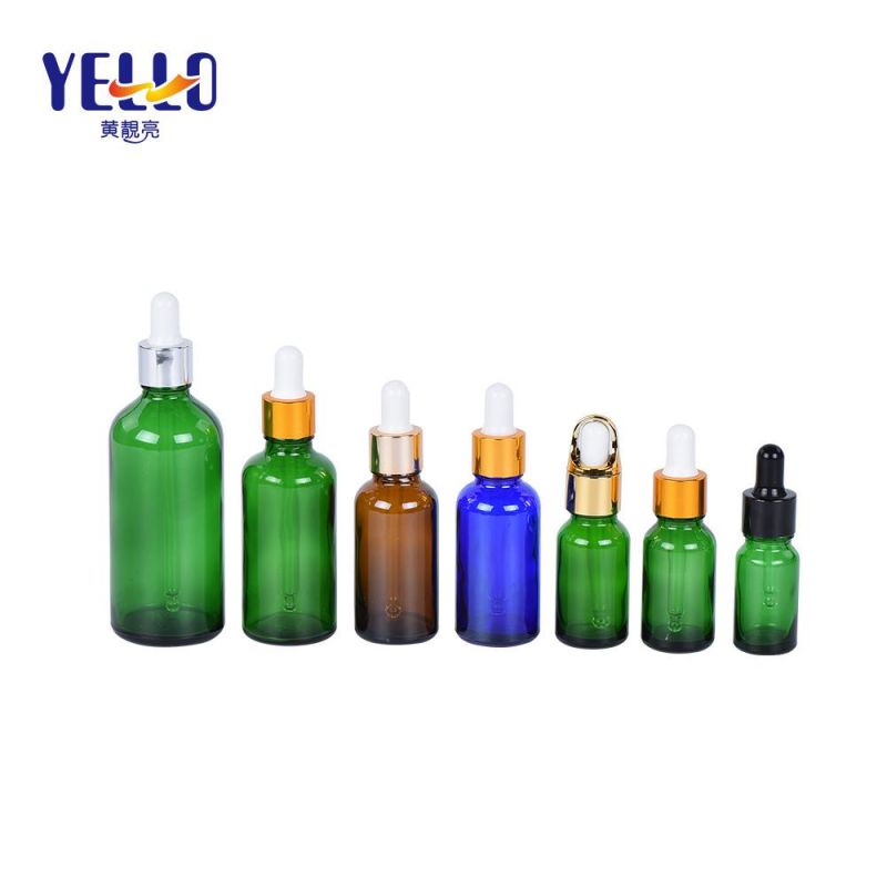 OEM 10ml 15ml 20ml 30ml 50ml 100ml Green Brown Blue Glass Dropper Bottle