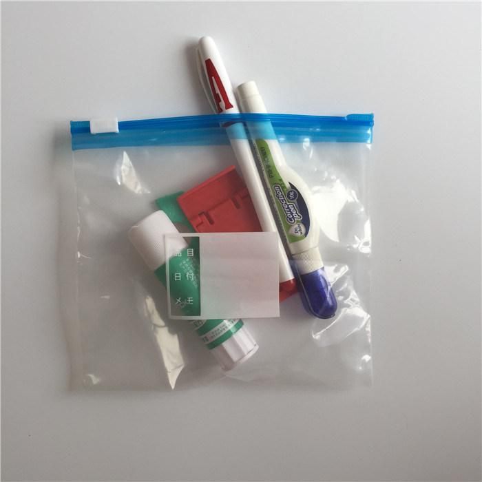 Hot Sale Transparent Customized Cheap and Reusable Stationary Slider Bag