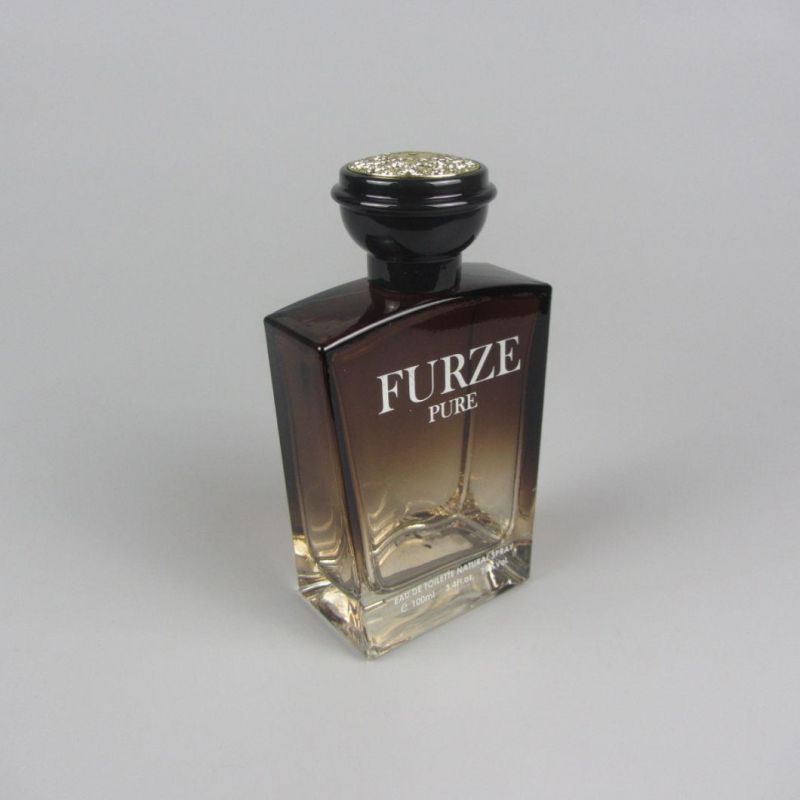 Square Fancy Customize Color Glass 100ml Perfume Bottle