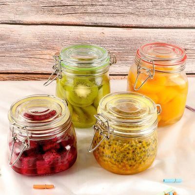 120ml 200ml 350ml 500ml 750ml Clip Top Glass Jar Clear Food Storage Jar