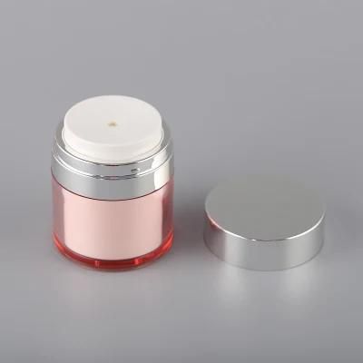 15ml 30ml 50ml Airless Pump Jar Wholesale, 50ml Airless Cosmetic Container, Empty Pearl White Cosmetic Jars with Airless Pump Jar