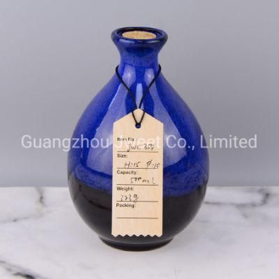 Ceramic Sake Wine Bottle Color Glazed Alcohol Beverages Sake Bottle