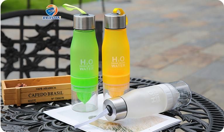 New H2O Drinking Bottle, Hot Sale Plastic Lemon Bottle