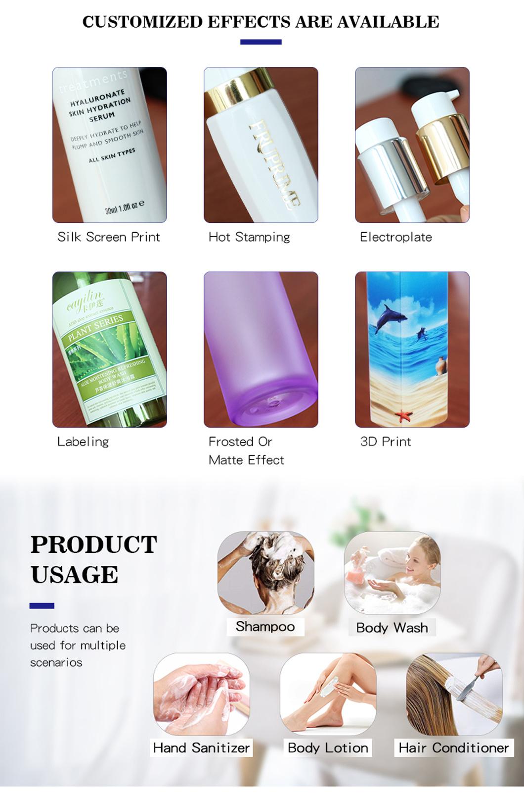 New Products Cosmetic Plastic Bottle Luxury Plastic Custom Empty Shampoo Bottles