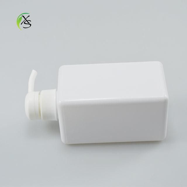 Square Shape PETG Original Color 450ml Lotion Bottle Liquid Soap Shampoo Lotion Pump Bottle