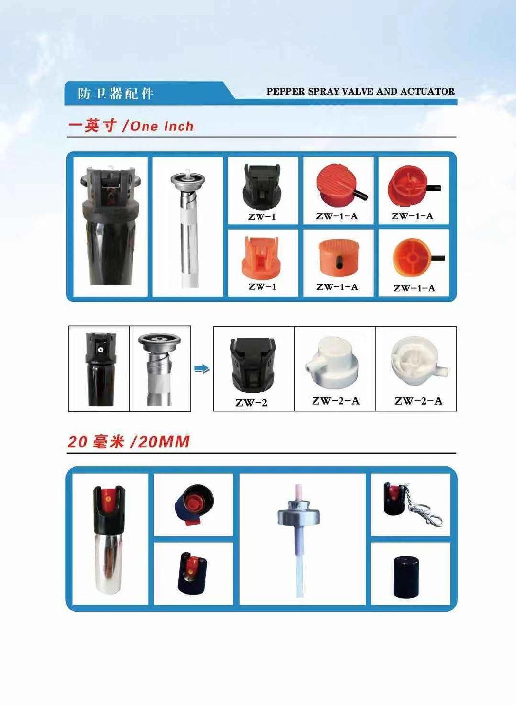 OEM Aluminum Pepper Spray Can with Actuator and Valve Cap