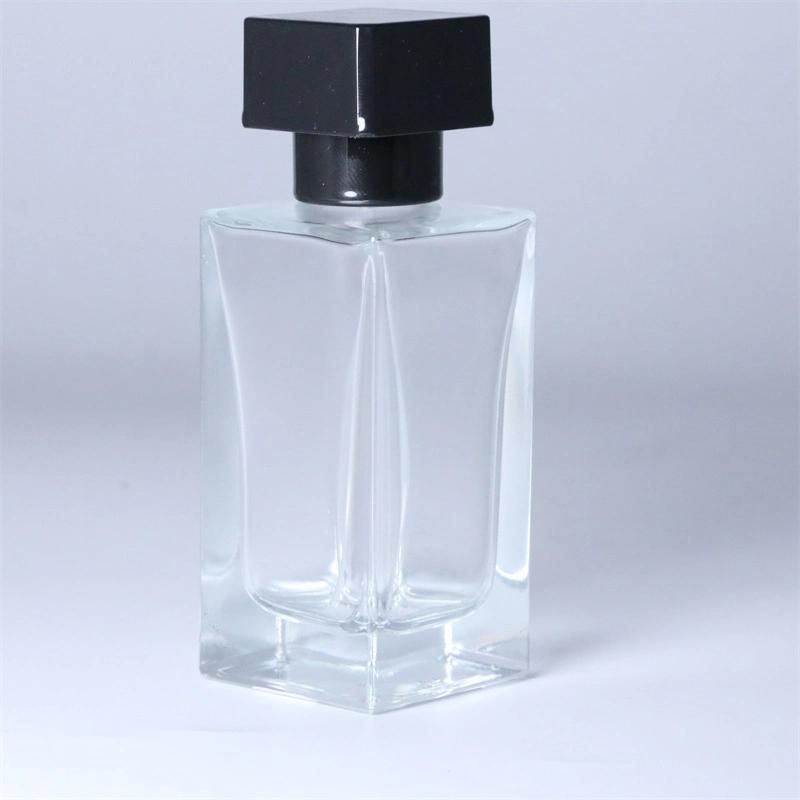 Factory Price Low MOQ Parfum Bottle 50ml Square Glass Perfume Bottles for Men