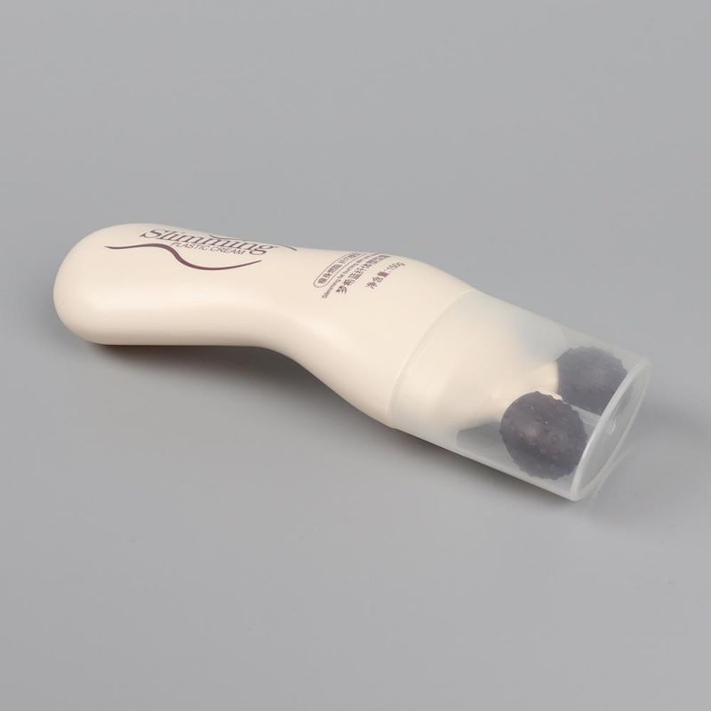 Plastic Cosmetic Tube with Two Massage Applicator Roller on Bottle for Face Neck and Body Products Usage