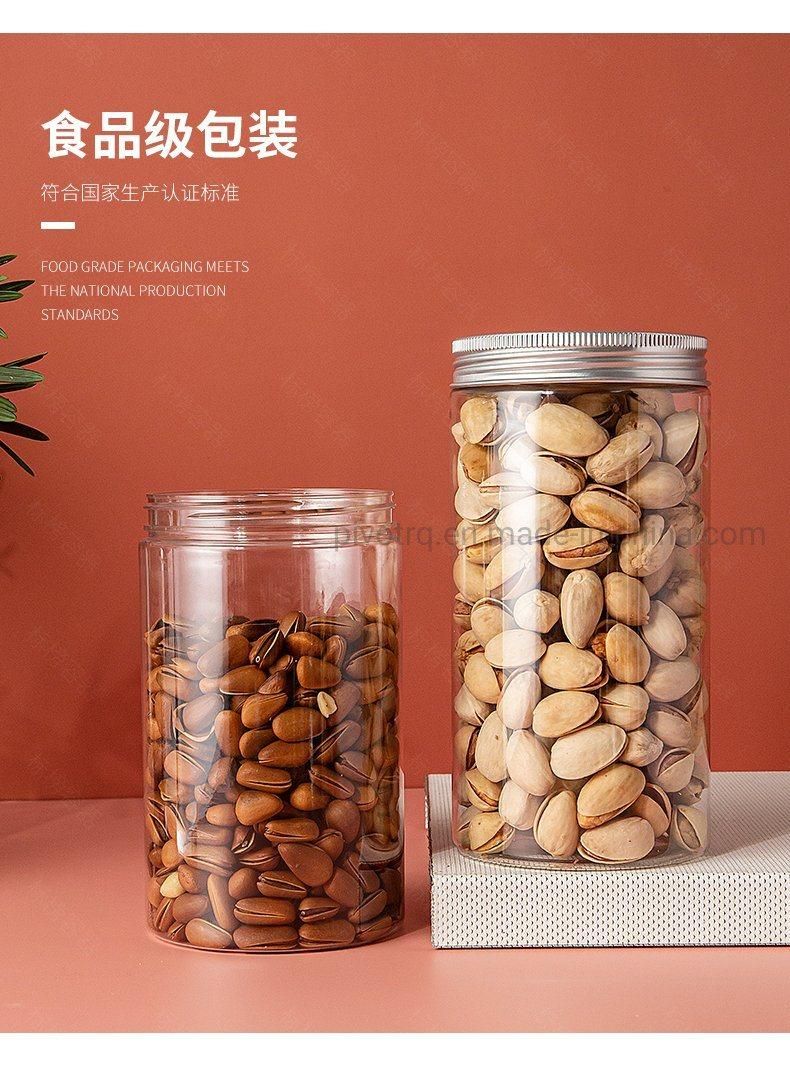 400ml/500ml/615ml Wholesale Pet Plastic Jars Food Packaging Clear Cans Wide Mouth Bottles