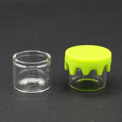 Eco Friendly Safety Storage 5ml Cosmetic Child Proof Glass Jars Concentrate Containers with Silicone Lids