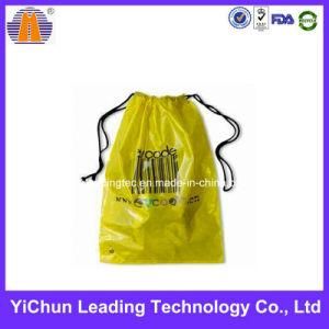 Black Drawstring Plastic Laminated Shopping Clothes Packing Packaging Bag