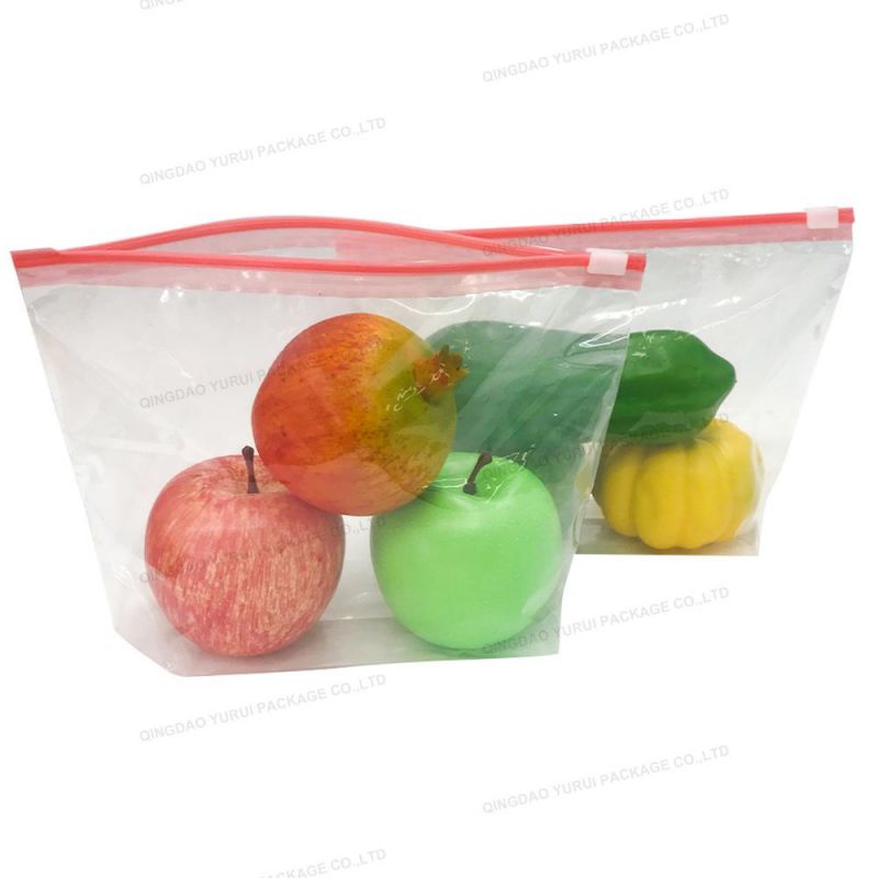 Quart Freezer Waterproof PE Reclosable Slider Bag