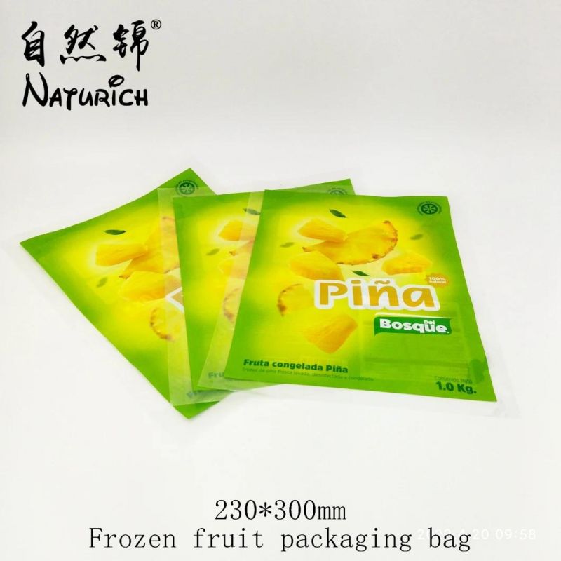 1kg Frozen Pina/Pineapple/Bromel Packaging Plastic Bag Food Packing Mylar Pouches