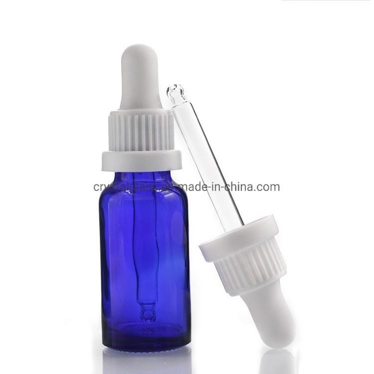 10ml 15ml 30ml Cobalt Blue Glass Essential Oil Dropper Bottle for Cosmetic Packing