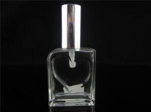 Heart Shape Glass Perfume Bottle with Screw Cap and Sprayrer