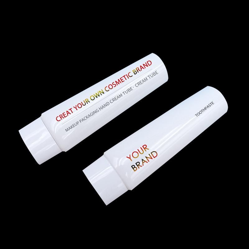 New High Quality Empty Plastic White Cosmetic Squeeze Tube Toothpaste Tube