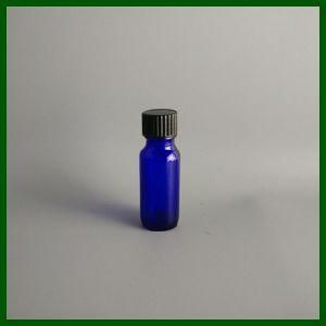 15ml Blue Round Boston Type Glass Bottle with Cap