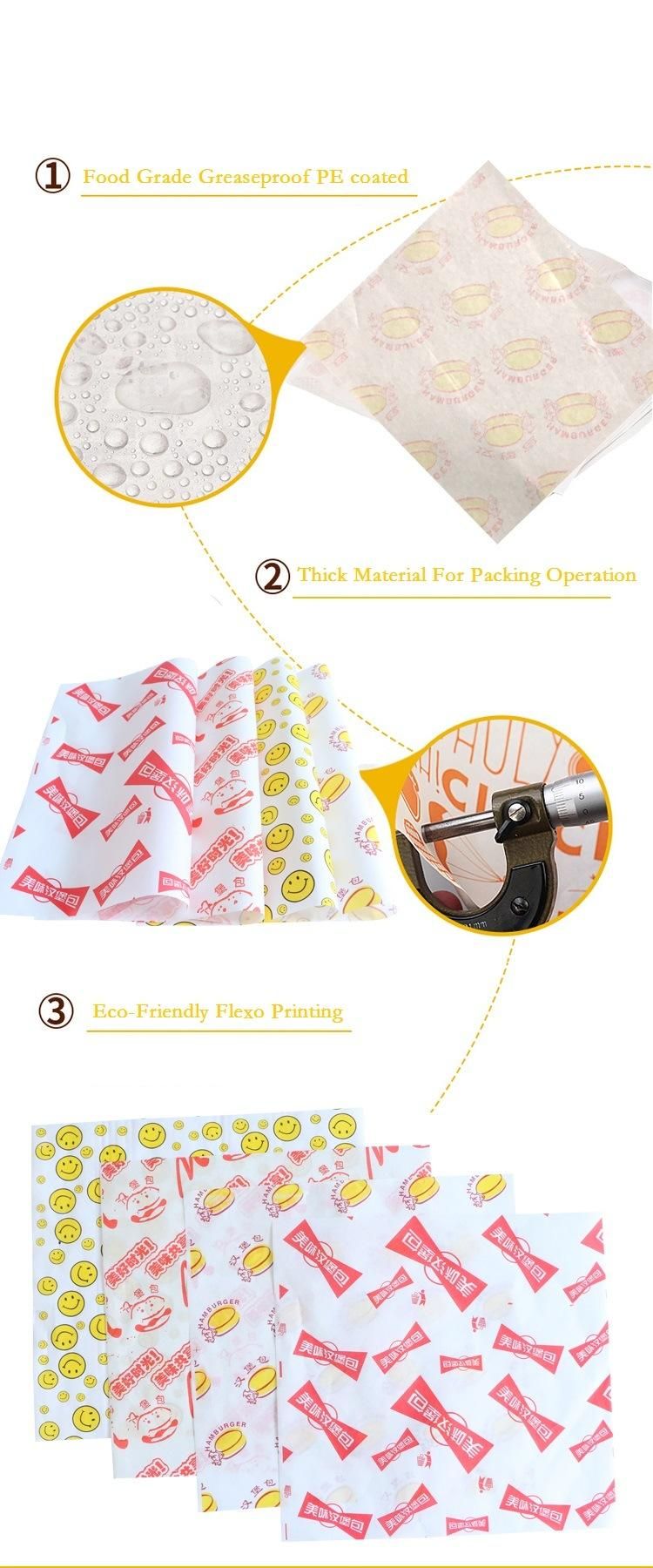 Greaseproof Food Packaging Wrapping Sandwich Burger Tray Liner Bakery Paper