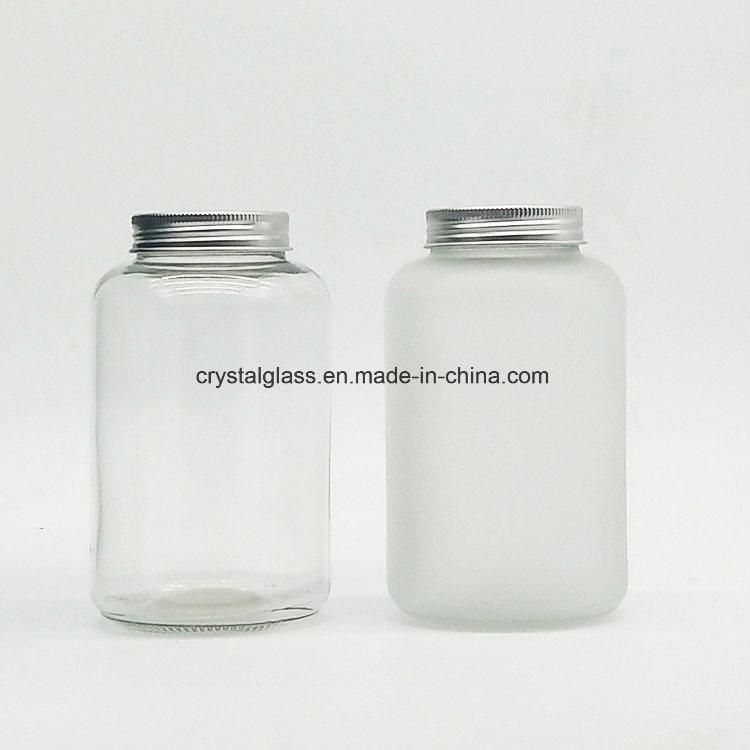 Simple Round Glass Bottle Boston Coffee Bottle 500cc 1000cc