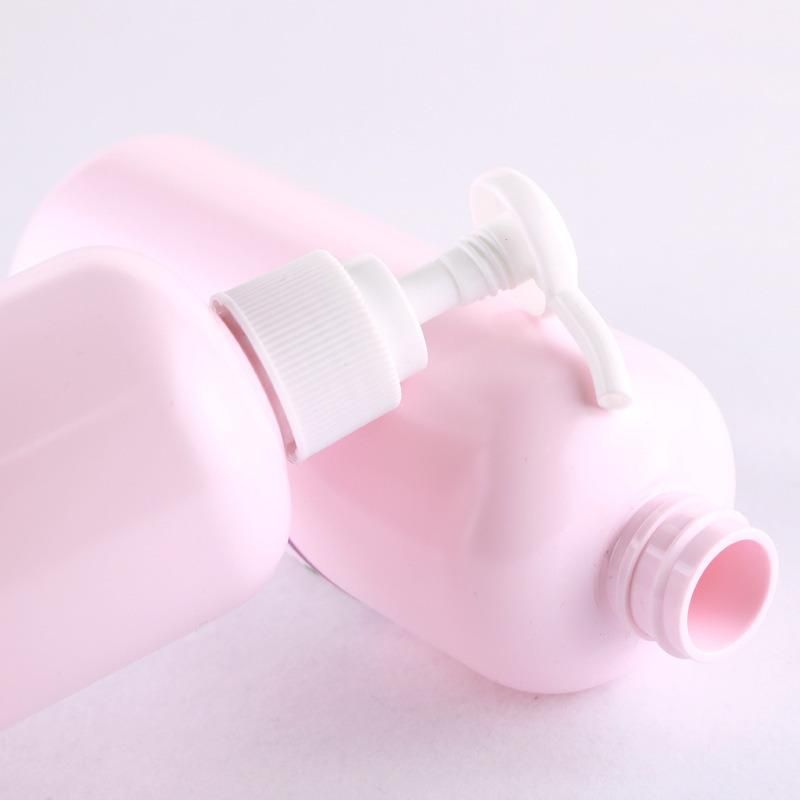 Custom Pink Shampoo Empty 300ml 500ml Large Lotion Bottle Plastic Pet Plastic Hair Product Bottles and Containers