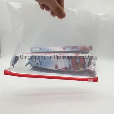 Colorful Zipper Tracking Sandwich Size Plastic Slider Freezer Food Packing Storage Poly Bag in Color Box