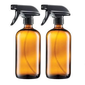 8oz Amber Spray Glass Reusable Bottles with Trigger Sprayer Use for Quick Cleaning Environmentally Friendly