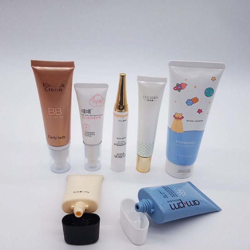 Manufacture Customized Plastic Cosmetic Tube Packaging Cosmetic Airless Pump Tube
