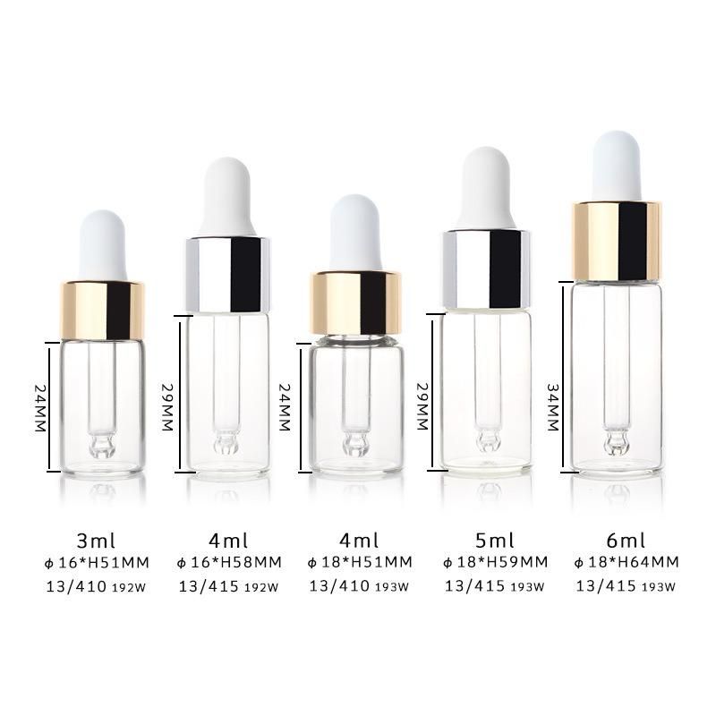 30ml Serum Bottle Cosmetic Transparent Glass Dropper Bottles