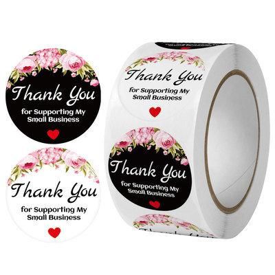 Personalized Customized Printing Adhesive Roll Vinyl Decal Sticker Thank You Label Printing