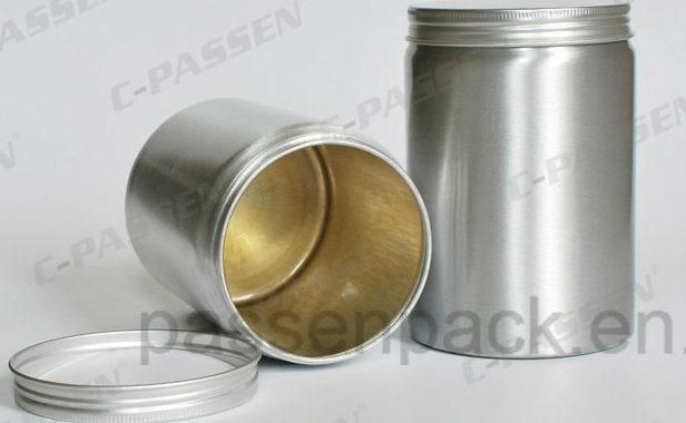 Luxury Custom Logo Embossing Aluminum Tea Canister Tin