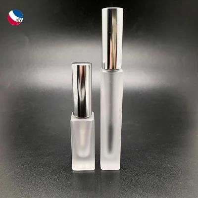 10ml Glass Lipgloss Eyeliner Tube Silver Cap Square Glass Mascara Bottle Empty Container