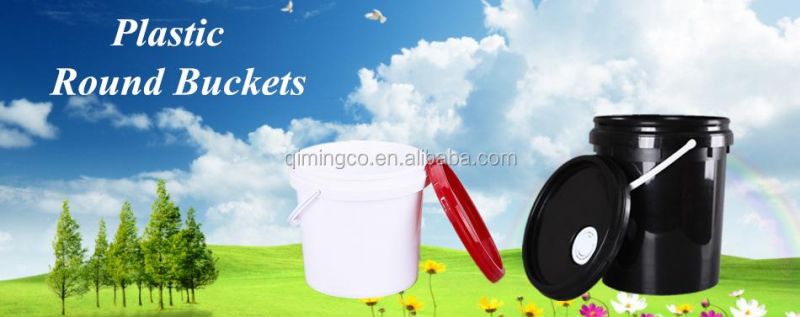 Hot Sale Round Plastic Bucket with Handle Cover for Fertilizer Pesticide Wall Fixing Agent etc