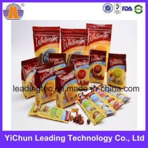 Chocolate Bean Snack Packaging Ziplock Flat Bottom Side Gusset Bag